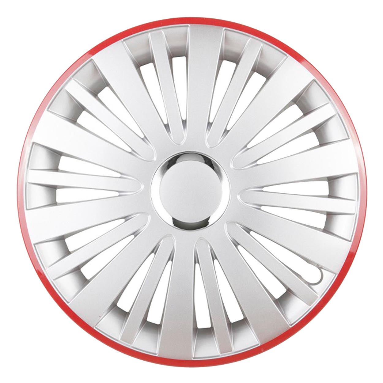 Wieldoppen set | FALCON Zilver met een rode rand | 14 15 16 INCH