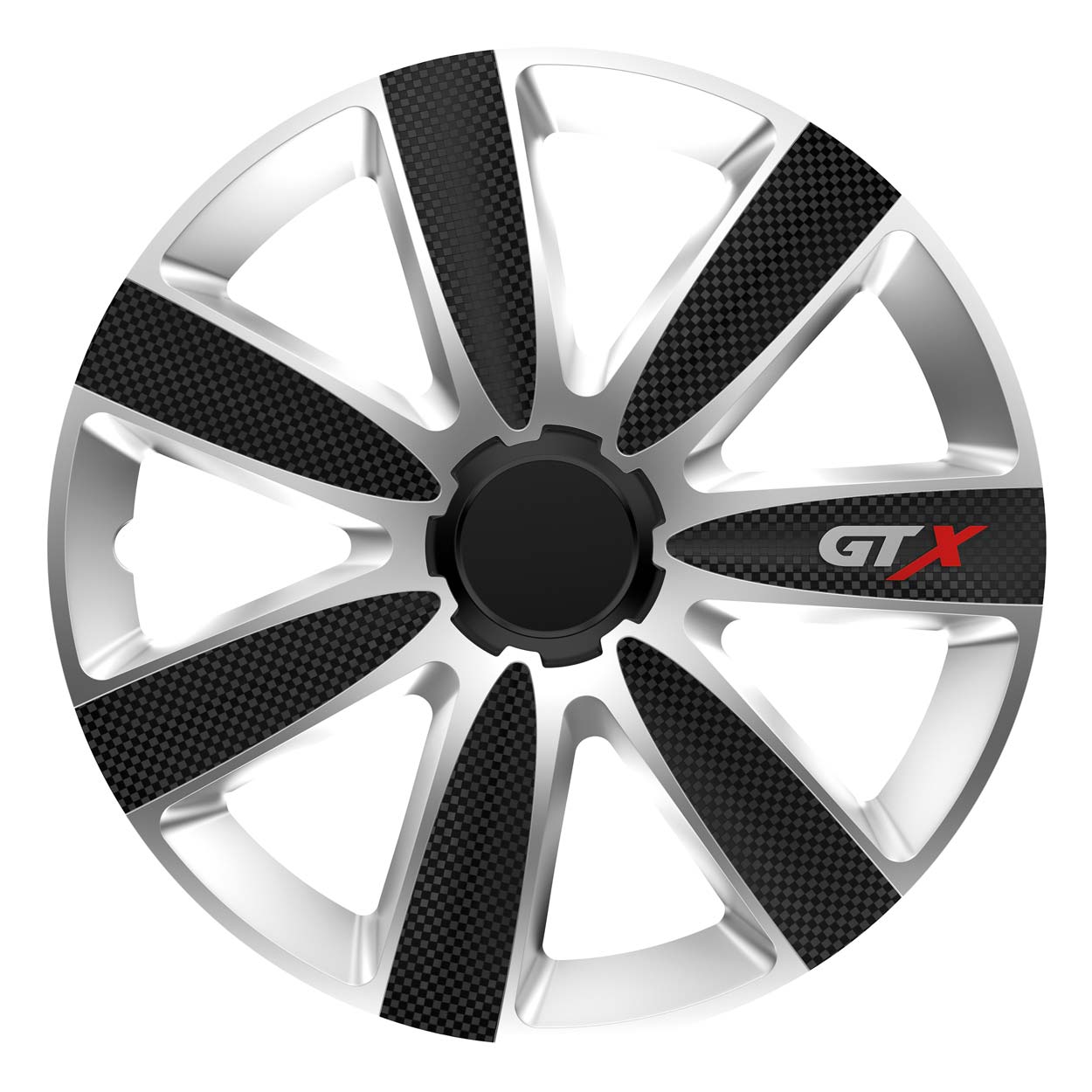 Wieldoppen set | GTX CARBON ZWART&ZILVER 14 15 16 INCH |