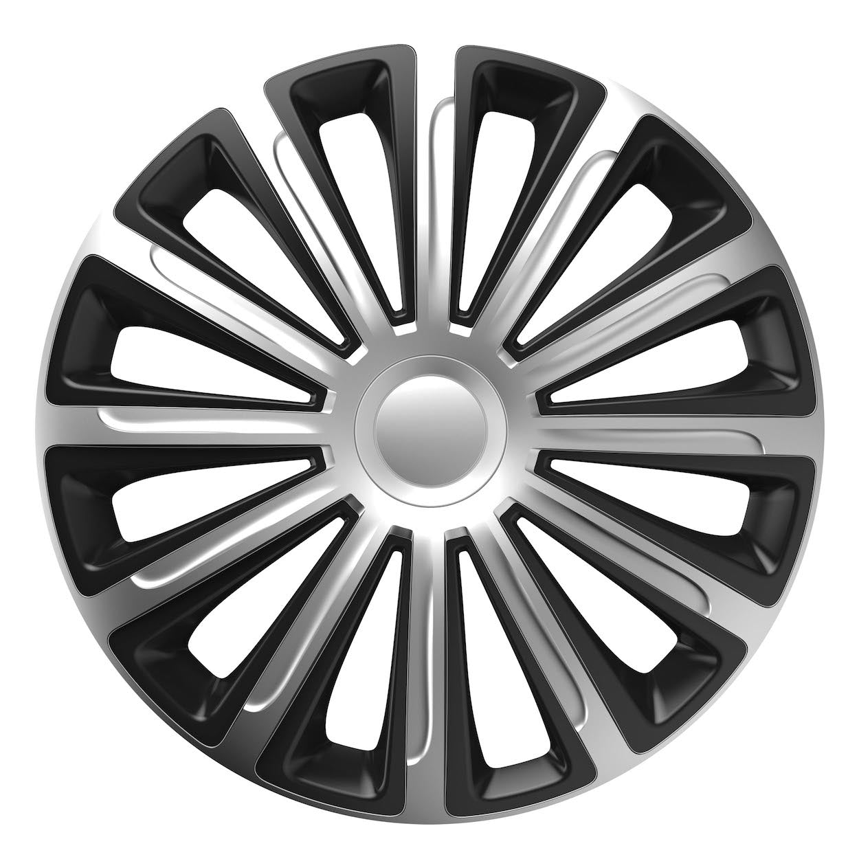 Wieldoppen set | TREND ZILVER&ZWART 13 14 15 16 INCH |